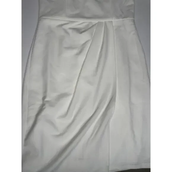 Lulus NWT White Wrap Style Tulip Mini Dress - Size Small - Picture 7 of 11